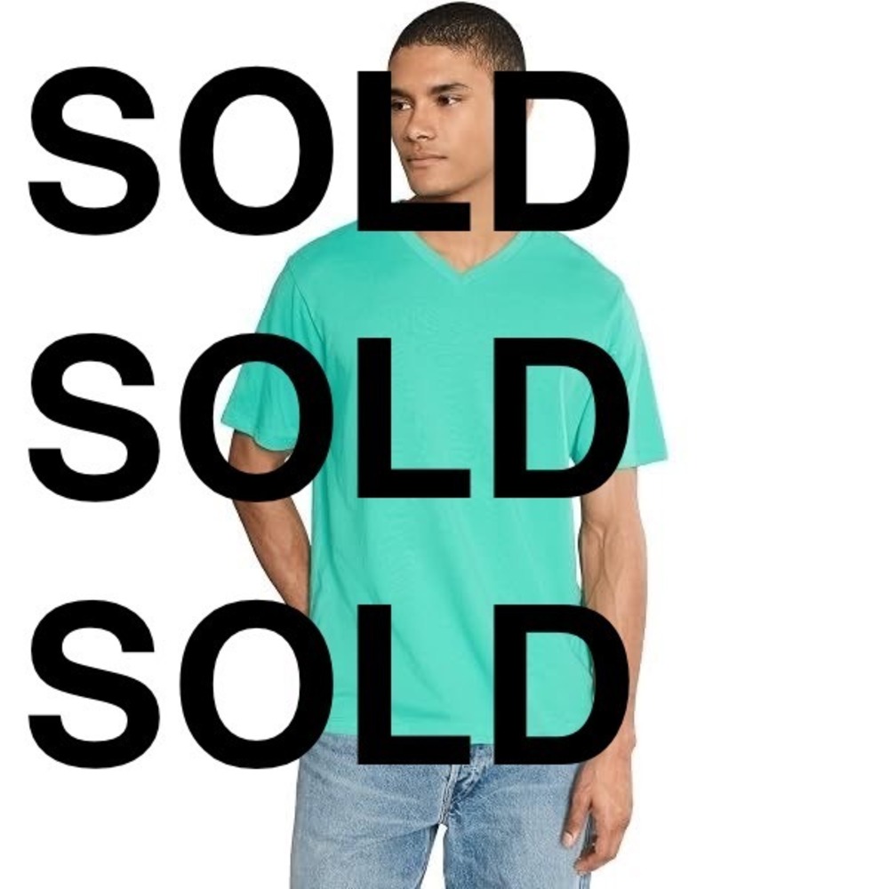Polo Ralph Lauren Mens Classic Fit V-Neck T-Shirt Turquoise Green XL